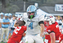 
			
				                                Dallas’s Dylan Geskey (4) rambles down to the five-yard line setting up a score on the next Mountaineer play against Pittston Area at Trippi Field.
                                 Tony Callaio | For Times Leader

			
		